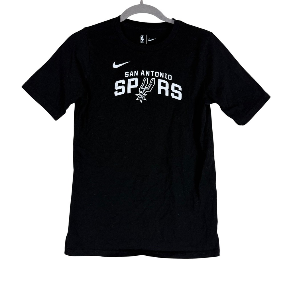 San Antonio Spurs Shirt Boys Large Black NBA Basketball Nike Graphic Tee Top
